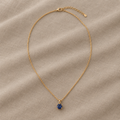 Colier cu pandantiv rotund solitaire