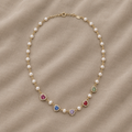 Colier statement elegant cu perlă