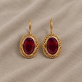 Cercei statement Scarlet cu zirconiu