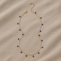 Colier choker cu pietre albastre