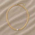 Colier minimalist boem cu perle