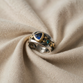 Inel bicolor cu safir