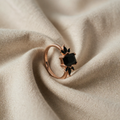 Inel marquise cu onix negru