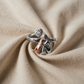 Inel reglabil pentru câine din argint 925 sterling – „Mereu în inima mea” cu zirconiu cubic