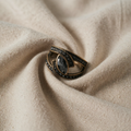 Inel elegant cu cristale negre