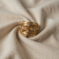 Inel vintage sculptural auriu