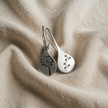 Cercei vintage inspirați cu flori din argint
