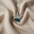 Colier colibri strălucitor cu zirconiu cubic