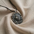 Pandantiv mistic bufniță-lună-spongier pe colier