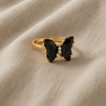 Inel cu fluture negru