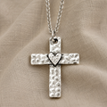 Colier vintage boem cu cruce